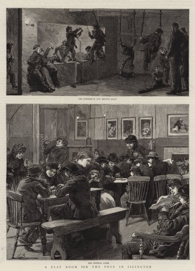 Een speelkamer voor de armen in Islington door Robert Barnes